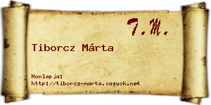 Tiborcz Márta névjegykártya