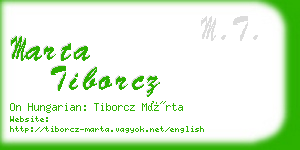 marta tiborcz business card